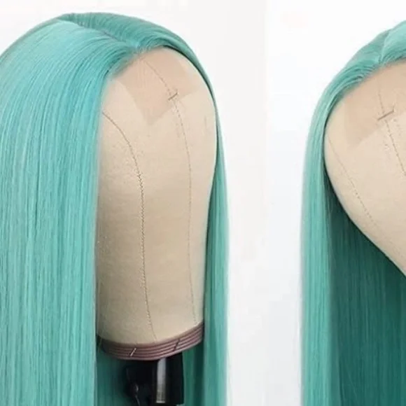 22” Straight Light Blue Lace T partWiG FOR BEAUTIFUL WOMAN NEW